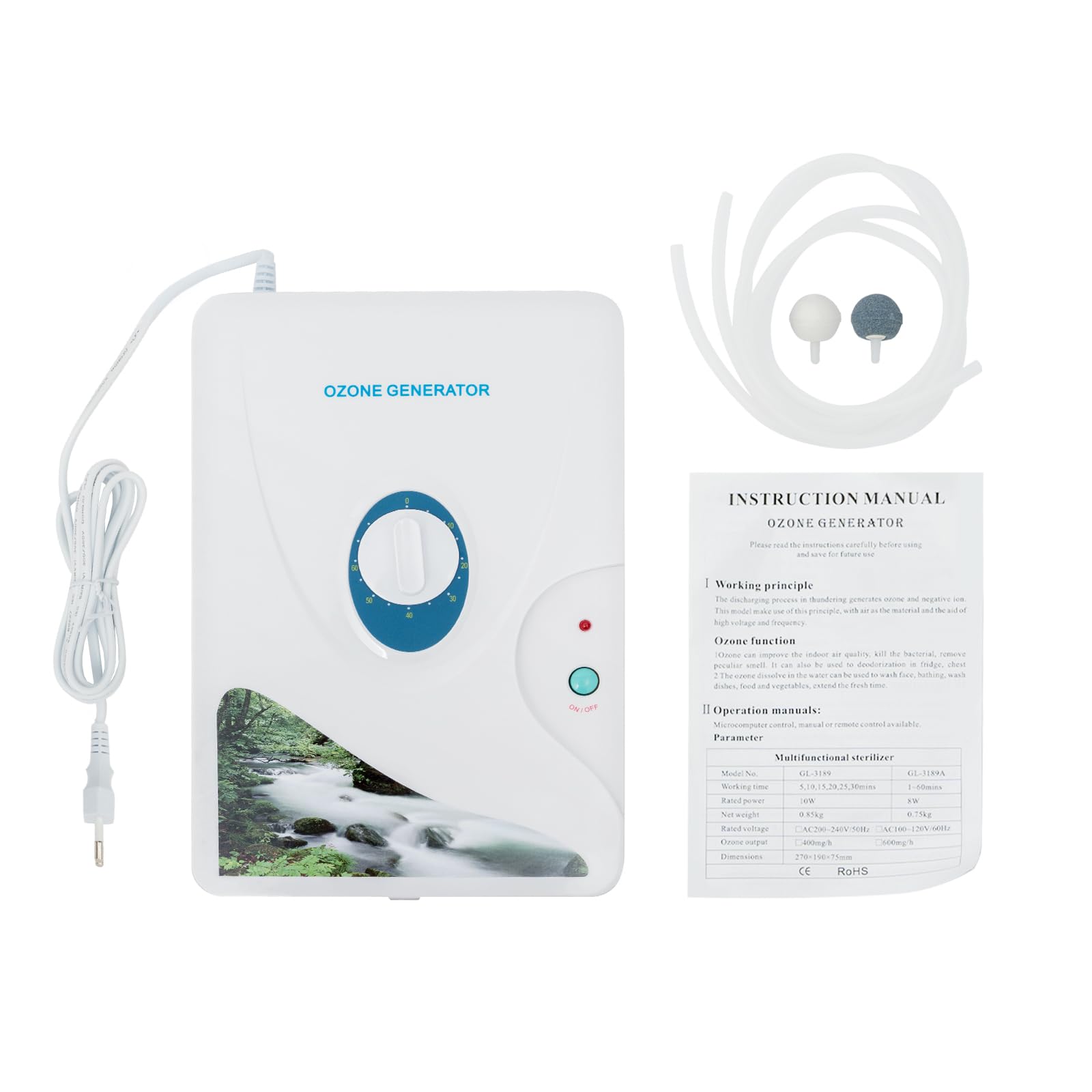 TiryyDrela Generatore Ozono Purificatore Aria 600 mg/h Timer