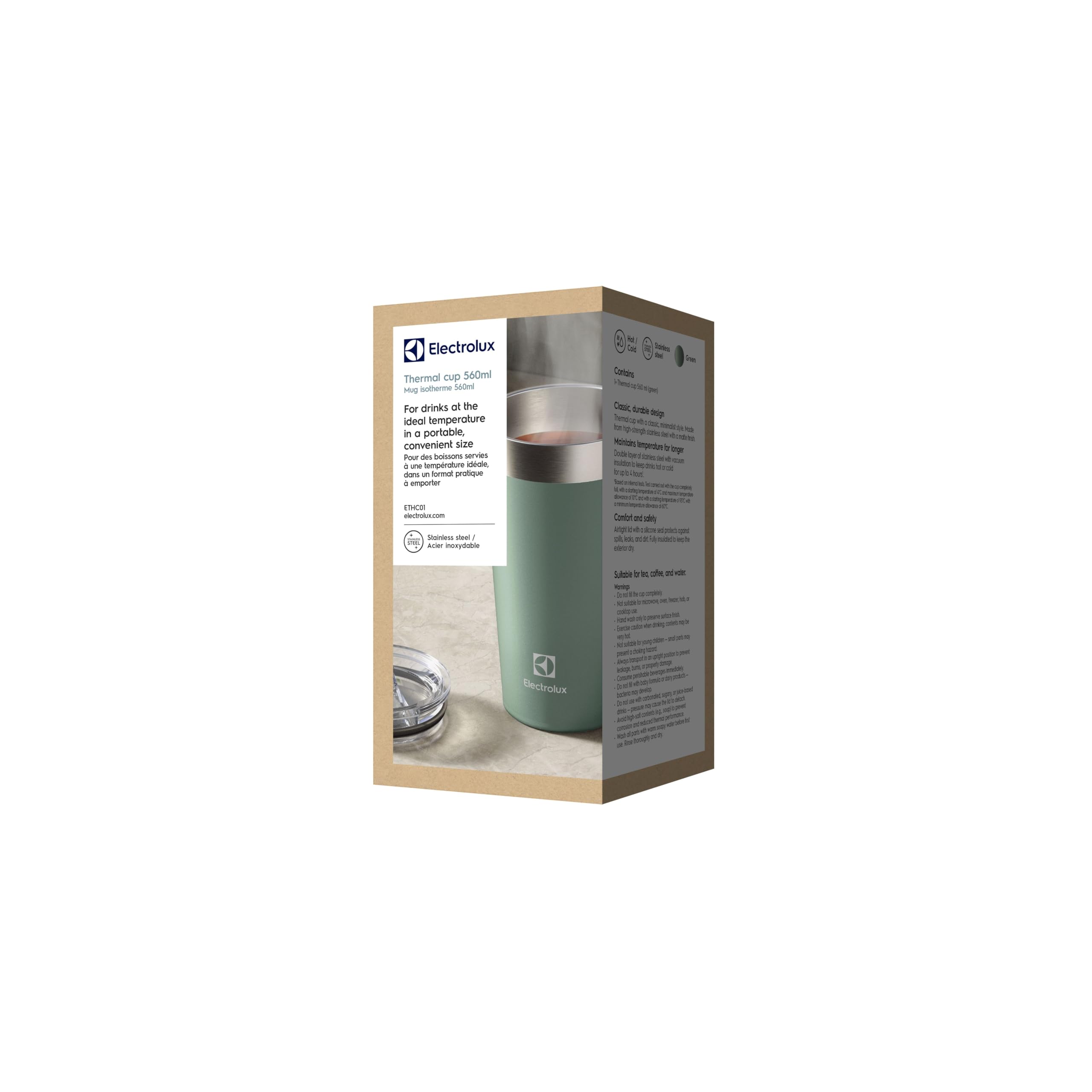 Electrolux ETHC01 tazza termica 560 ml verde salvia