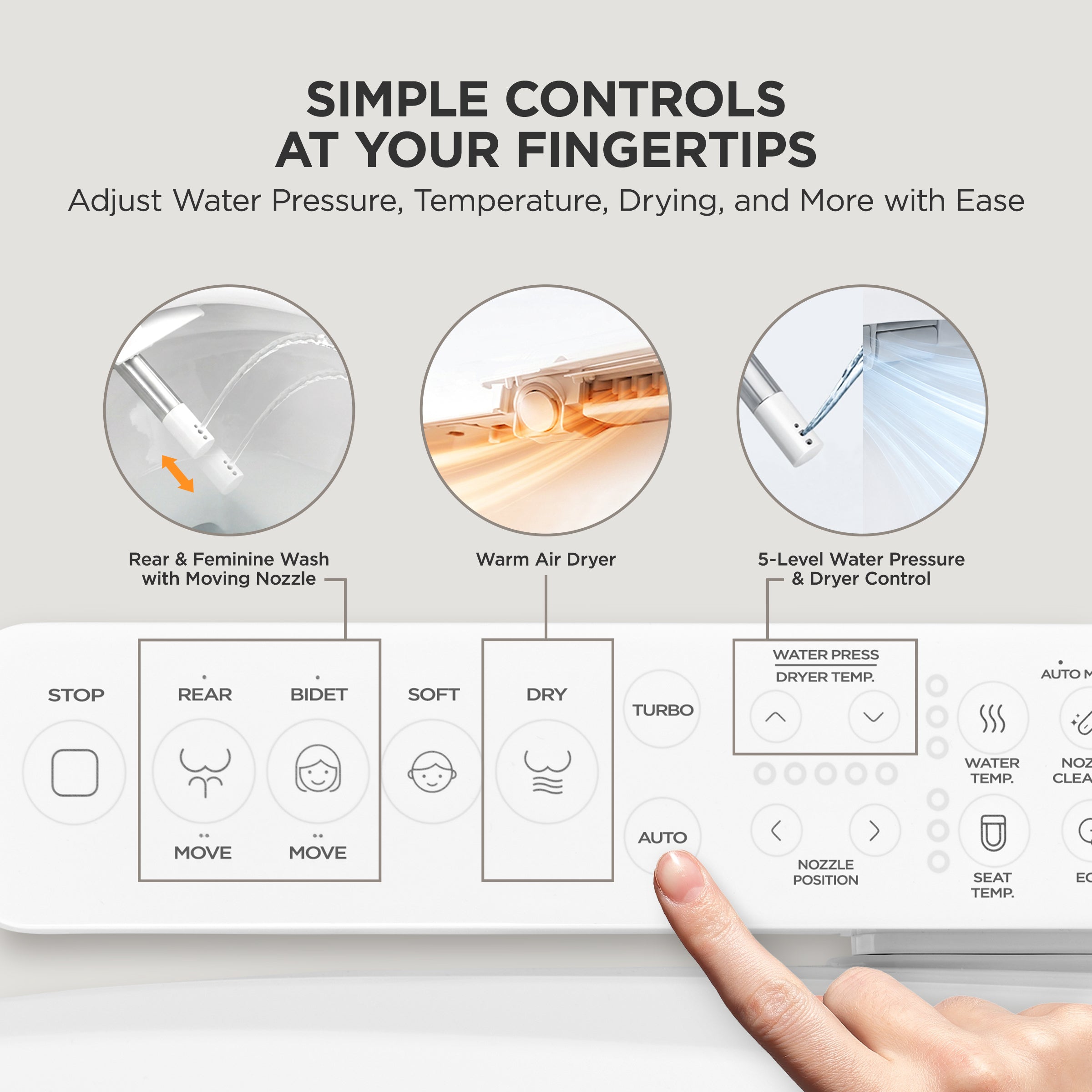 CUCKOO Inspure CBT-L2031W bidet elettronico sedile riscaldato