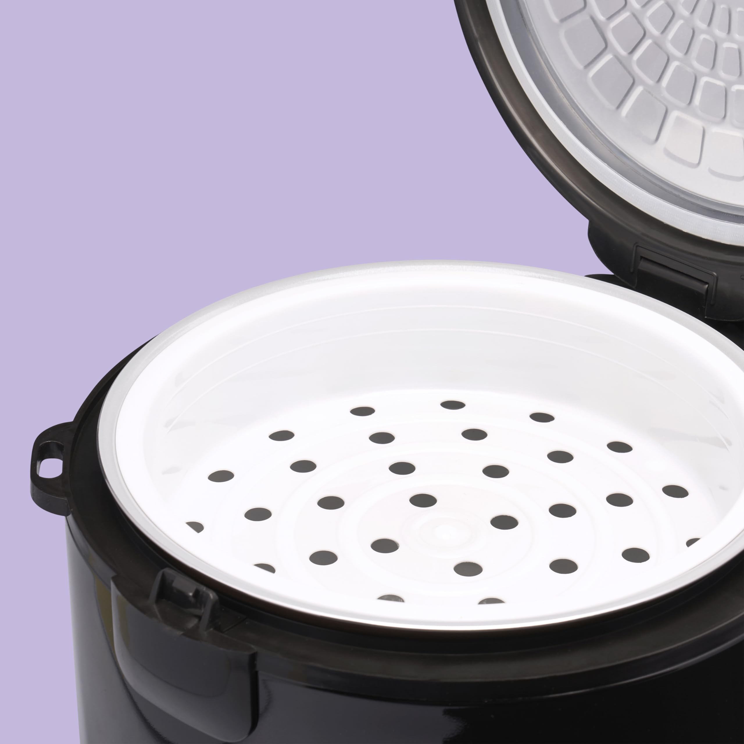 Reishunger cuociriso elettrico 1,2 L nero con cestello vapore