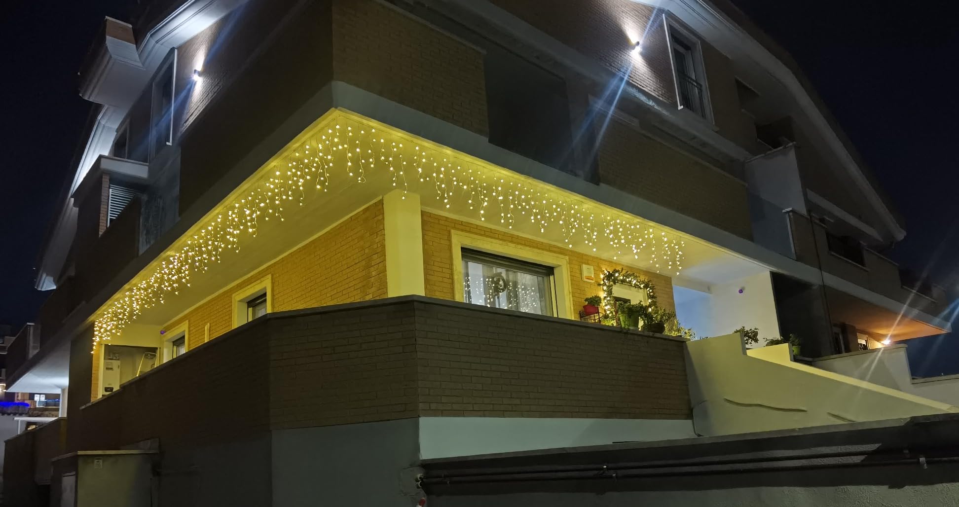 WOWDSGN Tenda Luminosa 10M 440 LED luci Natale bianco caldo