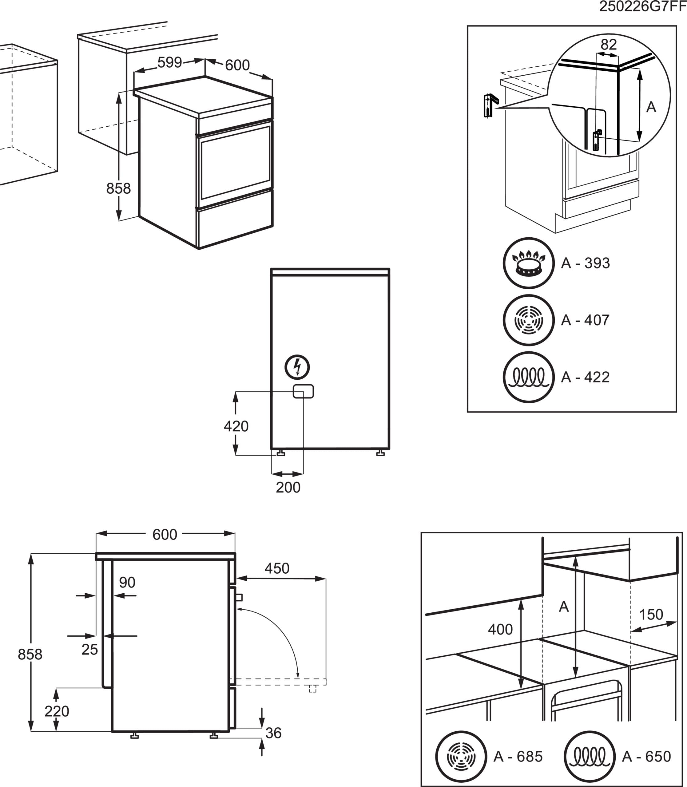 Electrolux LKR620066X Cucina Elettrica 60x60 cm Classe A