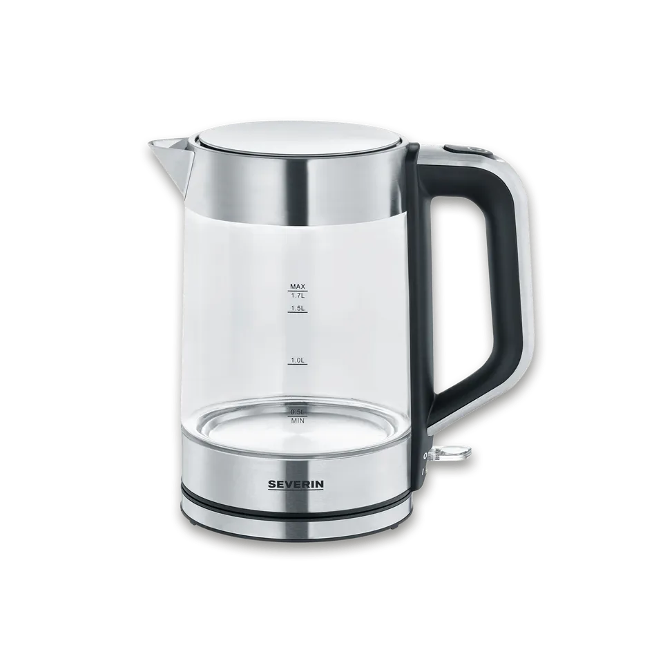 SEVO bollitore vetro 1,7 L acciaio inox una mano