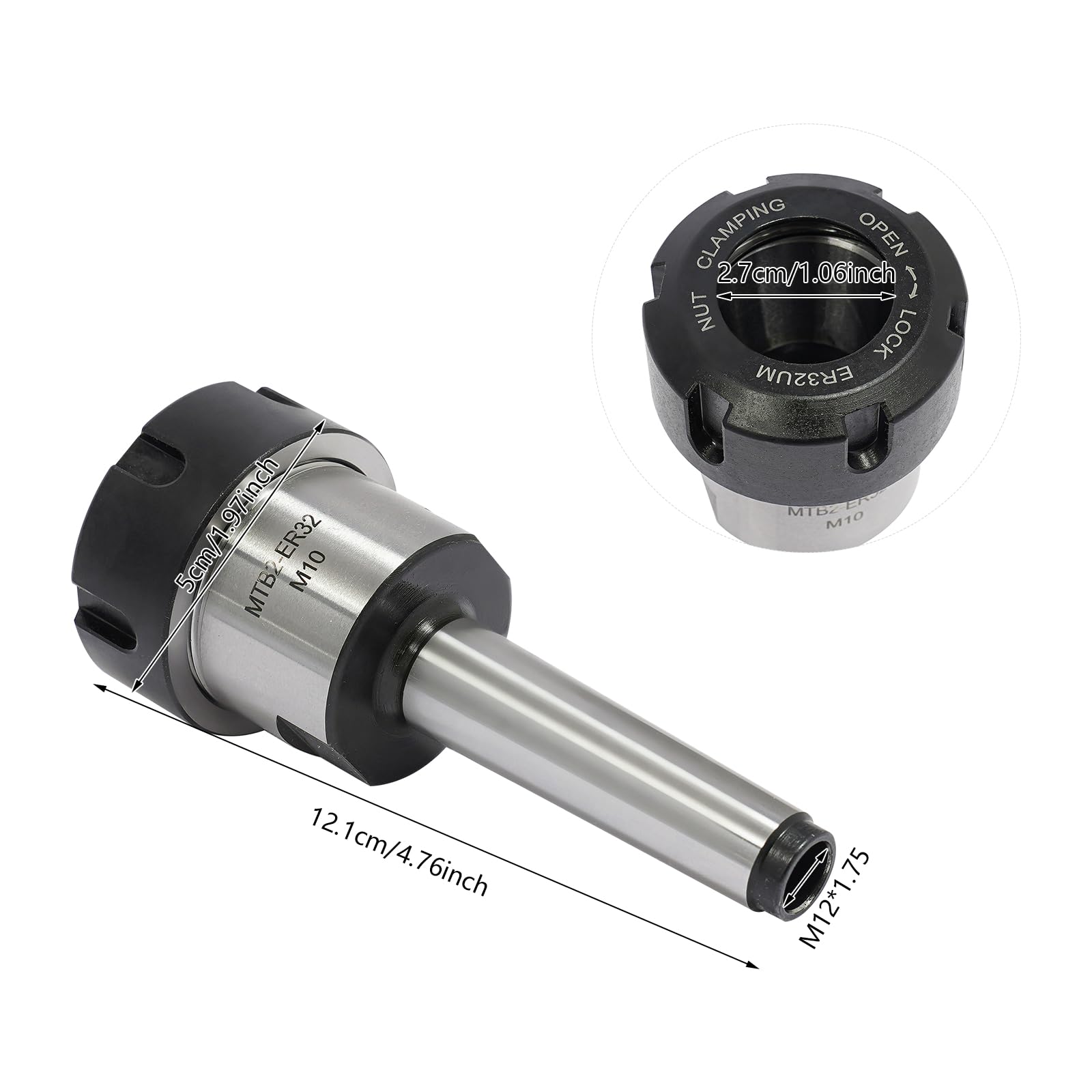 TiryyDrela Set Pinze ER32 19 Pezzi 2-20 mm Precisione