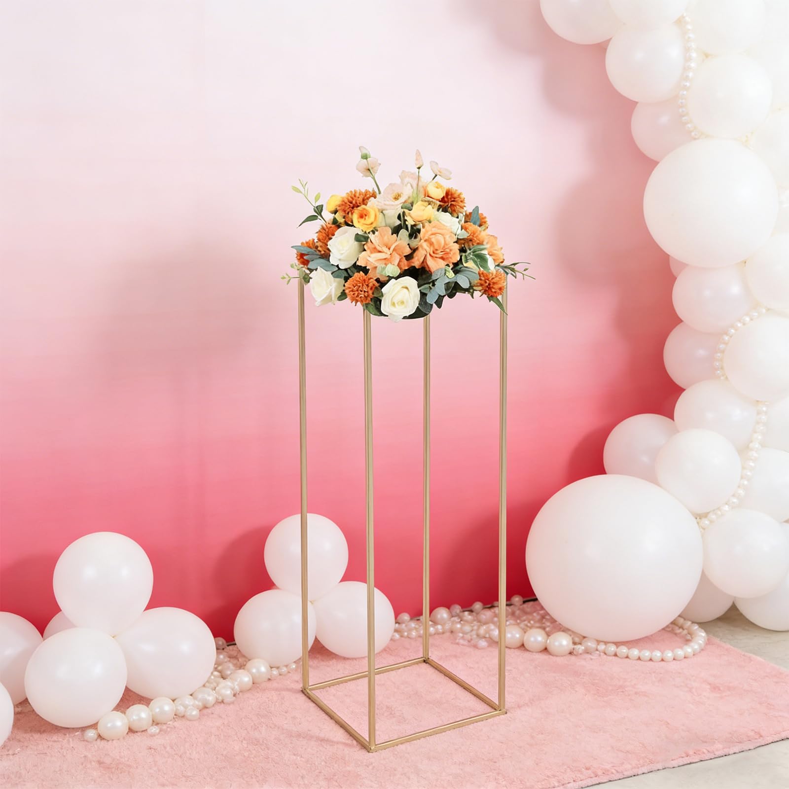 TiryyDrela colonna floreale oro 100 cm portafiori matrimonio