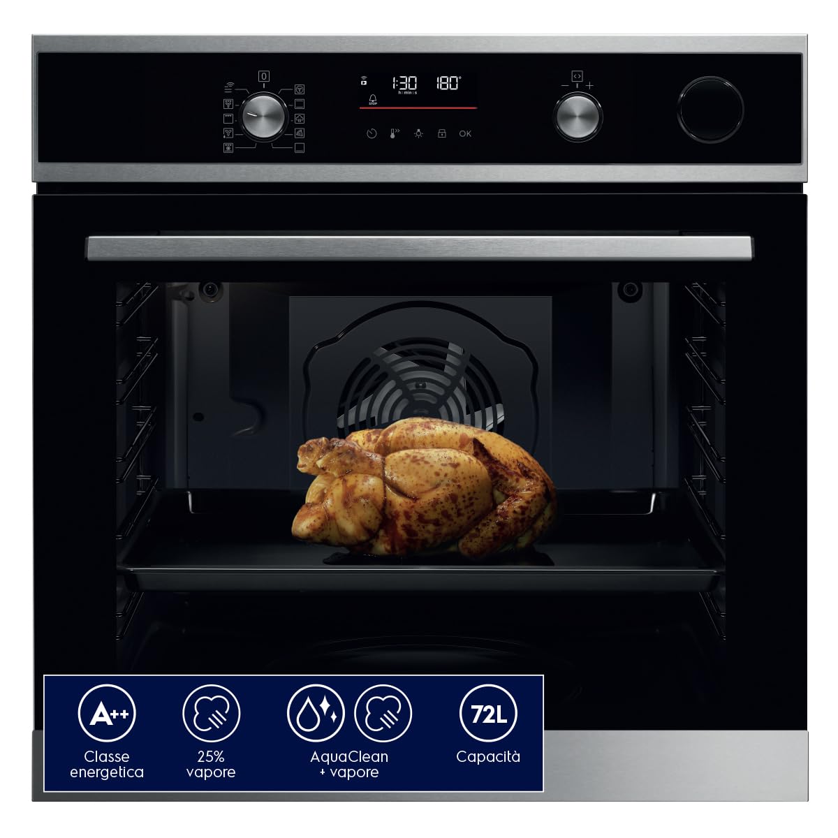 Electrolux LOP6S46X2 Forno Incasso 72 L Pirolitico Nero