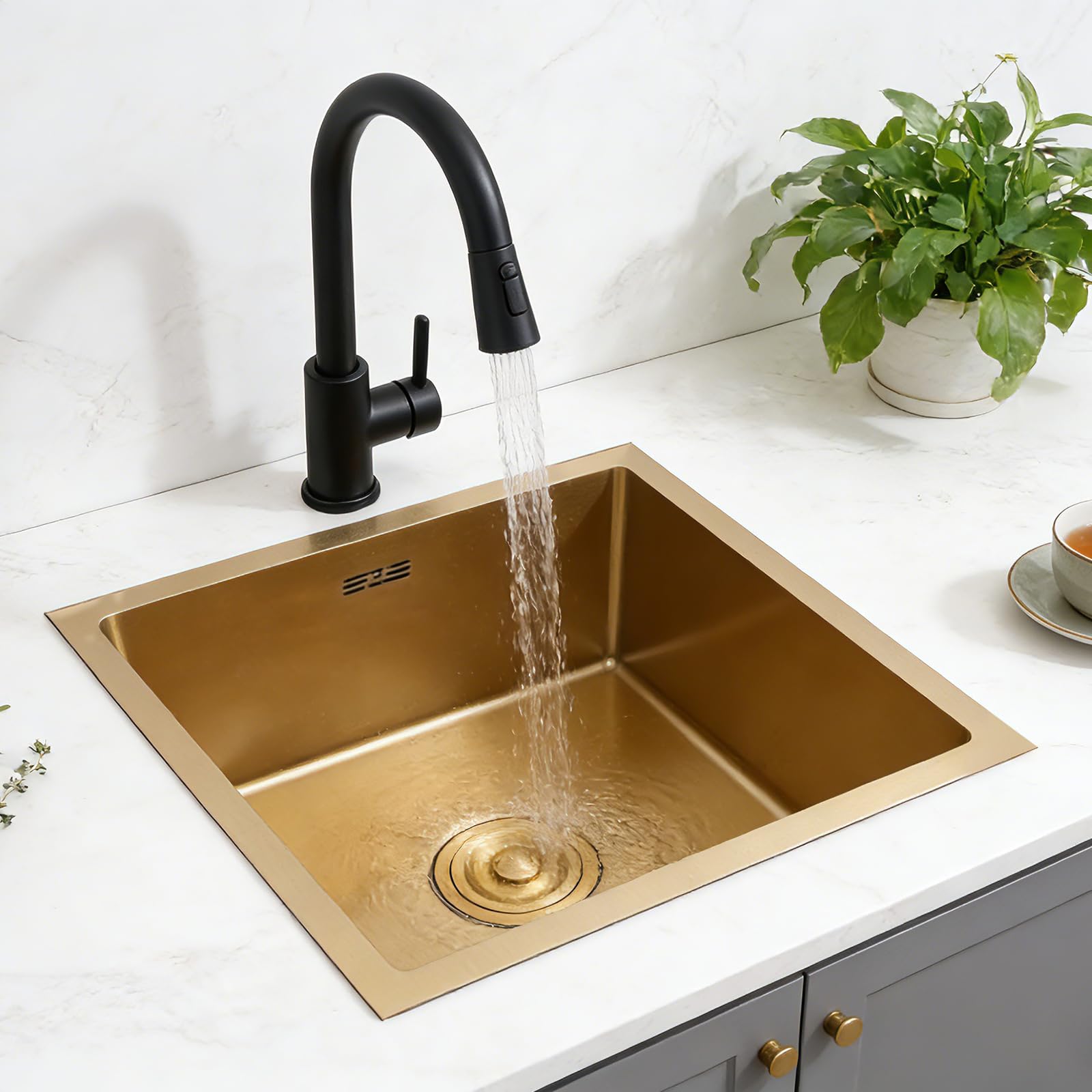 TiryyDrela Lavello Cucina Inox Oro 3L