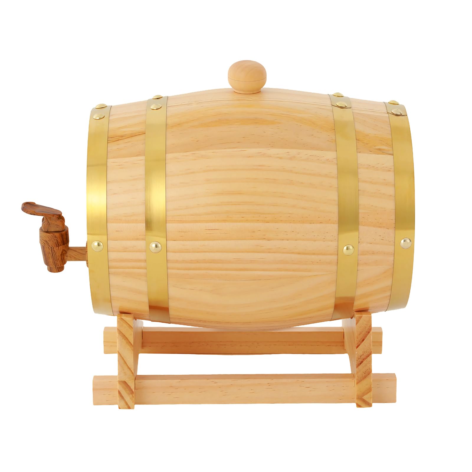 TiryyDrela Botte Vino Pino 3L con Rubinetto Vintage