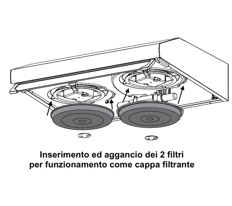 Faber 2740 SRM cappa sottopensile 60 cm 380 m3/h
