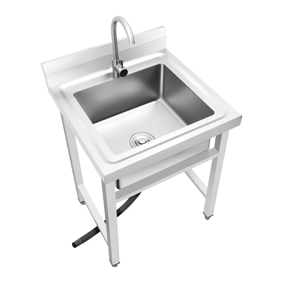 TiryyDrela Lavello Autoportante Inox 60x60 1 Vasca Antispruzzo