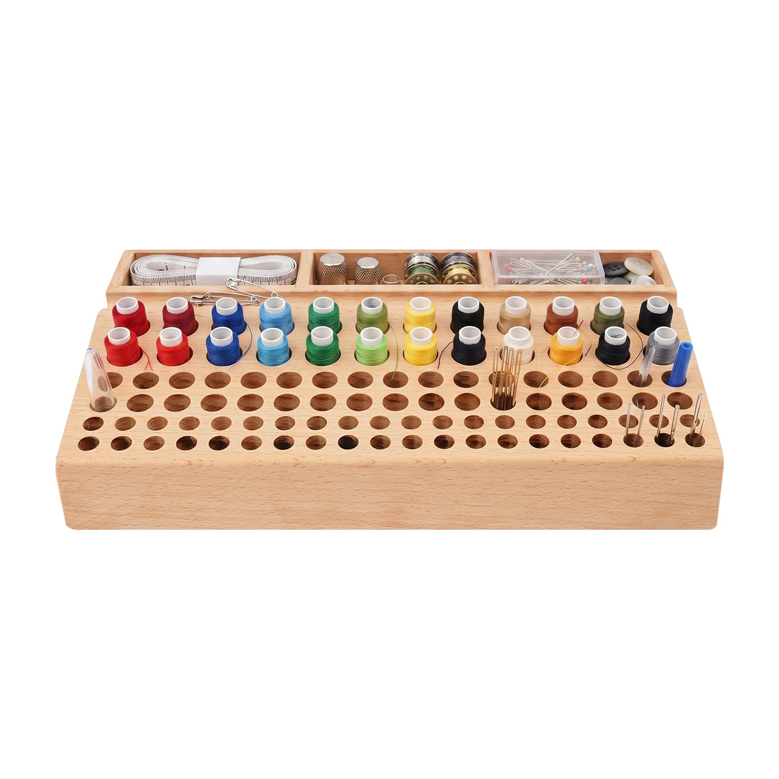 TiryyDrela organizer attrezzi pelle faggio 98 fori 27x15 cm