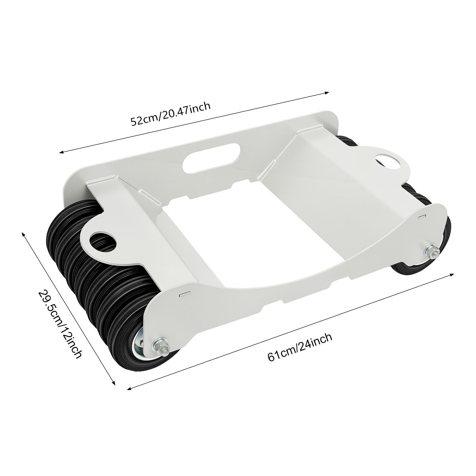 TiryyDrela carrello spostamento auto 2041 kg 61x52 cm acciaio
