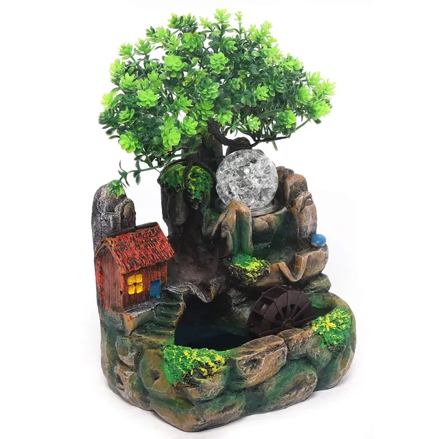 TiryyDrela Fontana da Tavolo Zen LED 27x20x16 cm