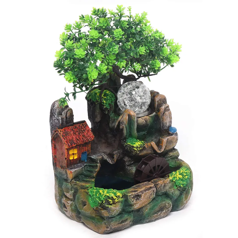 TiryyDrela Fontana da Tavolo Zen LED 27x20x16 cm