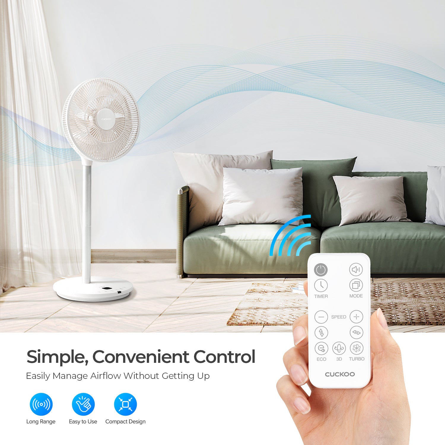 CUCKOO CF-AC1410WH circolatore aria bianco ricondizionato 360°