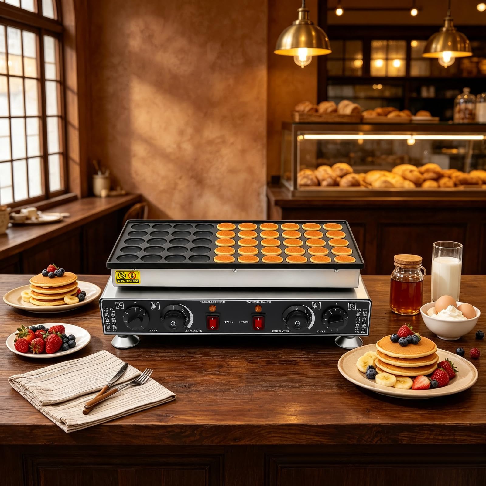 TiryyDrela Macchina Muffin Elettrica 50 Fori 1800W Antiaderente