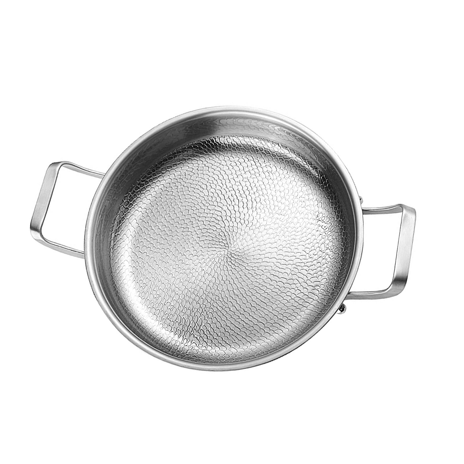 TiryyDrela padella acciaio inox 30 cm con coperchio vetro
