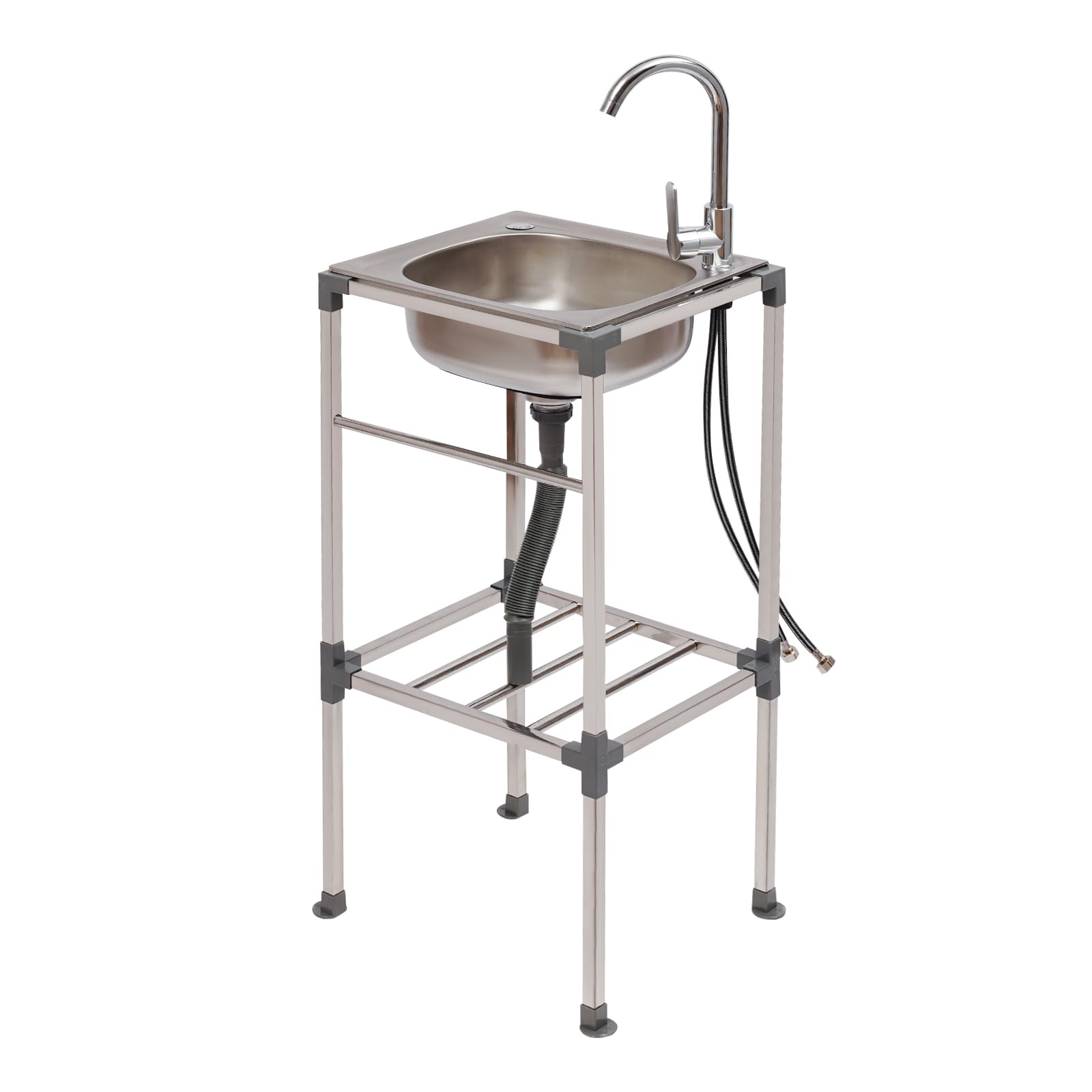 TiryyDrela Lavello Acciaio Inox 1 Vasca Autoportante con Rubinetto