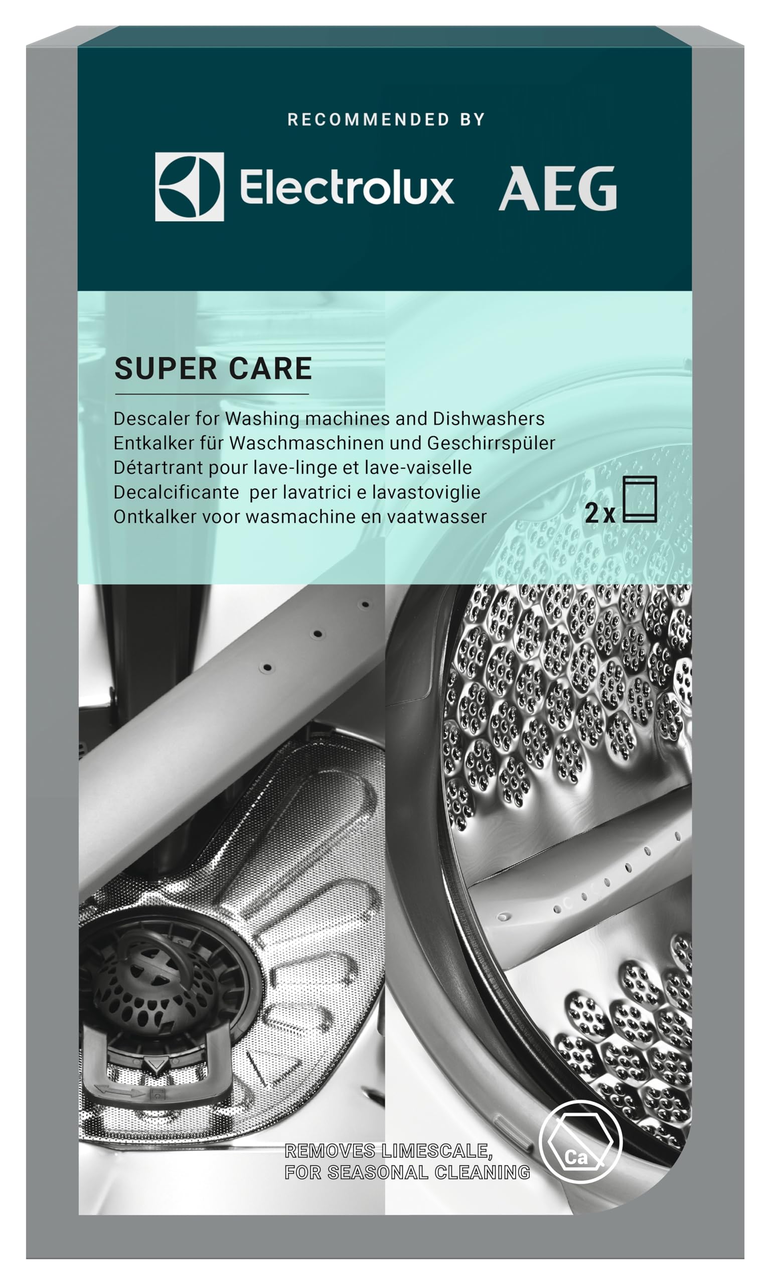 Electrolux M2GCP101 decalcificante lavatrice lavastoviglie 2x100g