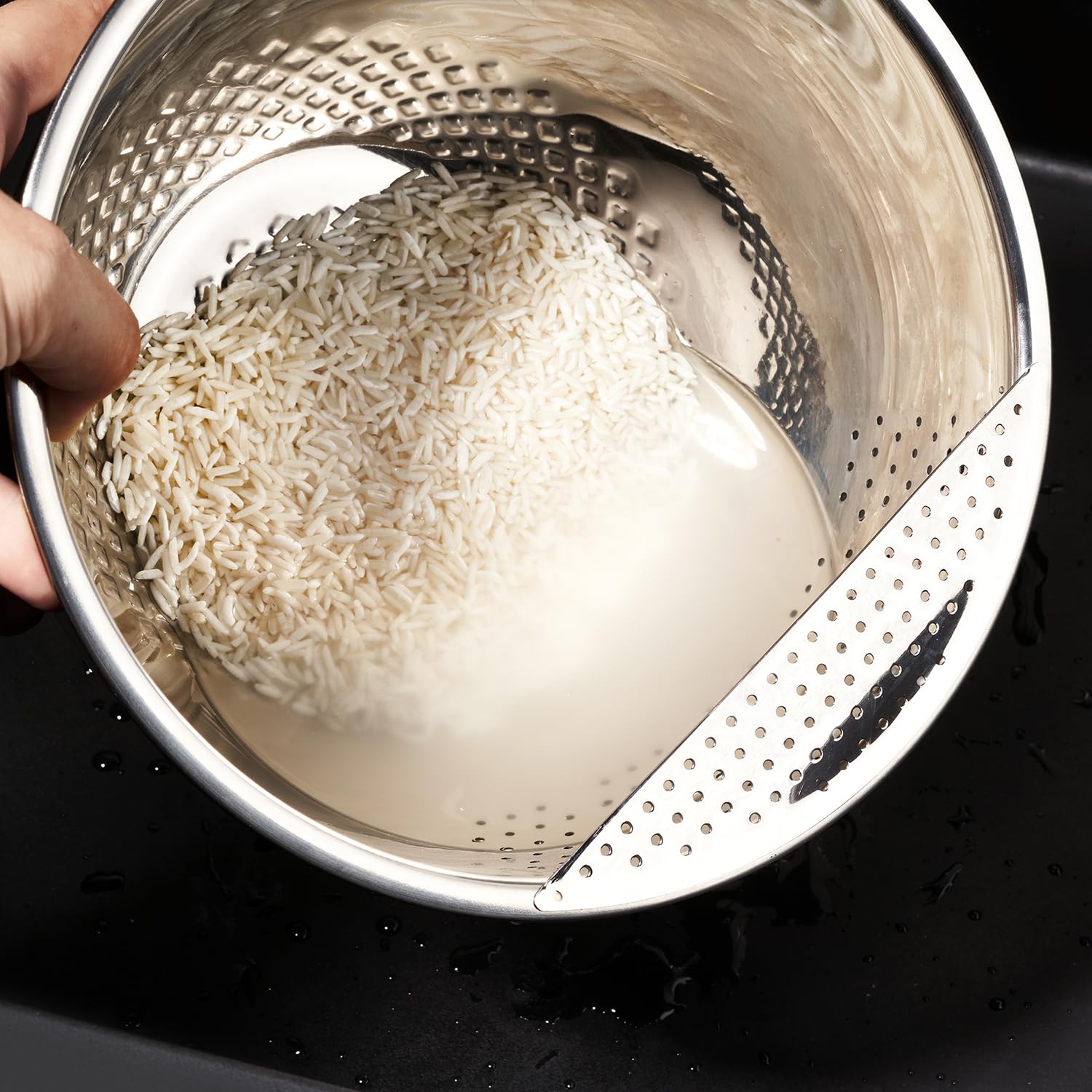 Reishunger Ciotola Colino Riso Acciaio 1,8 L Melanzana