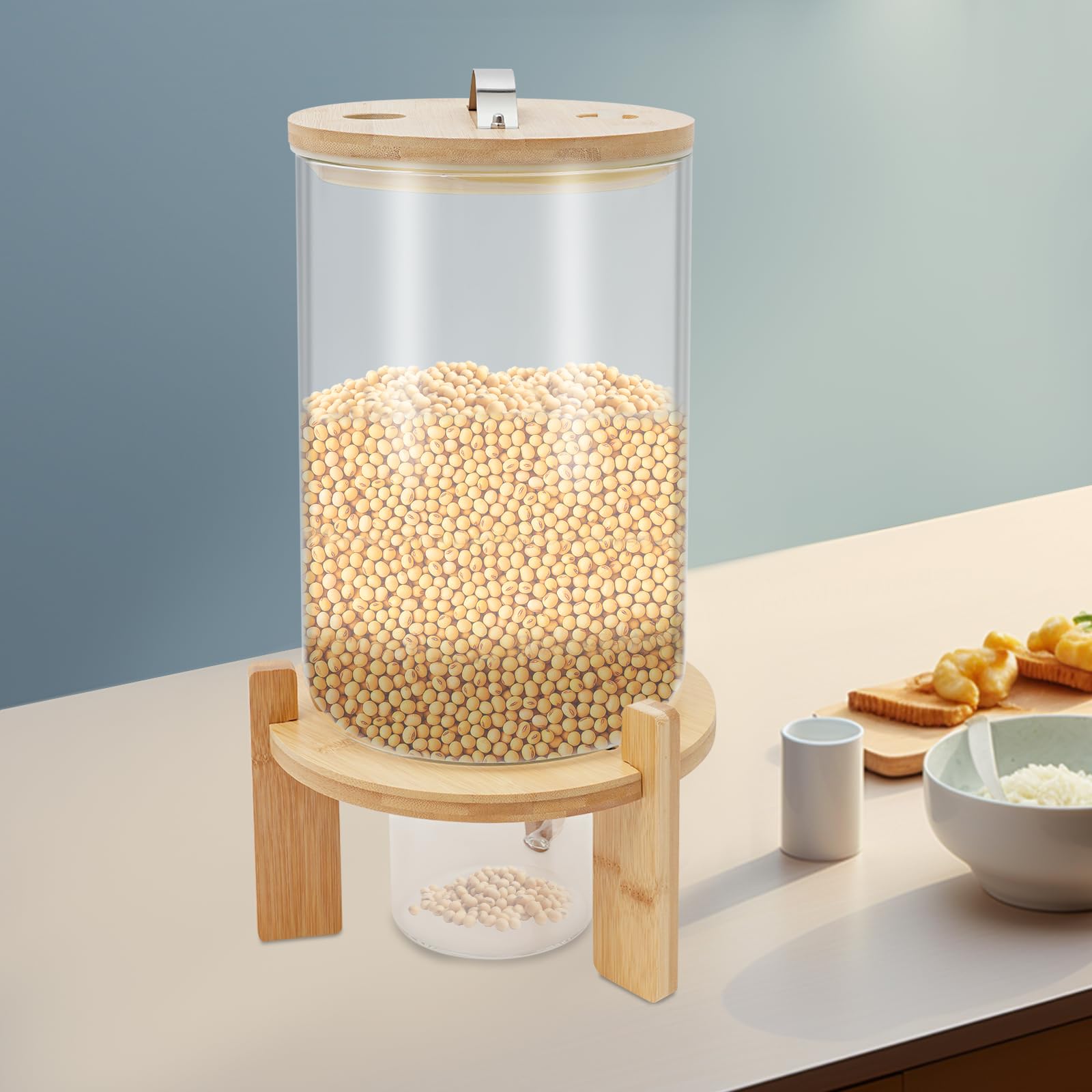 TiryyDrela dispenser cereali in vetro 7,5 L ermetico
