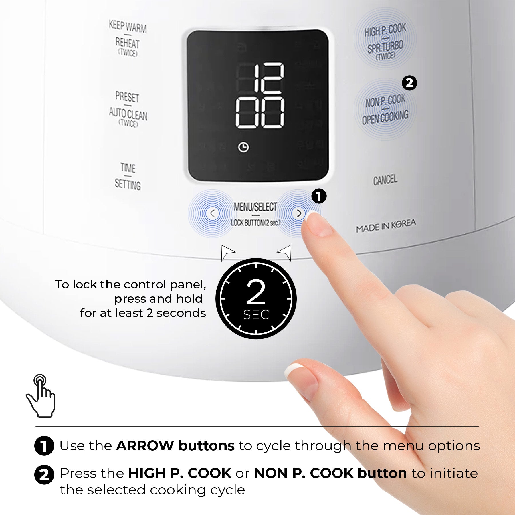 CUCKOO CRP-ST1009F cuociriso 10 tazze bianco