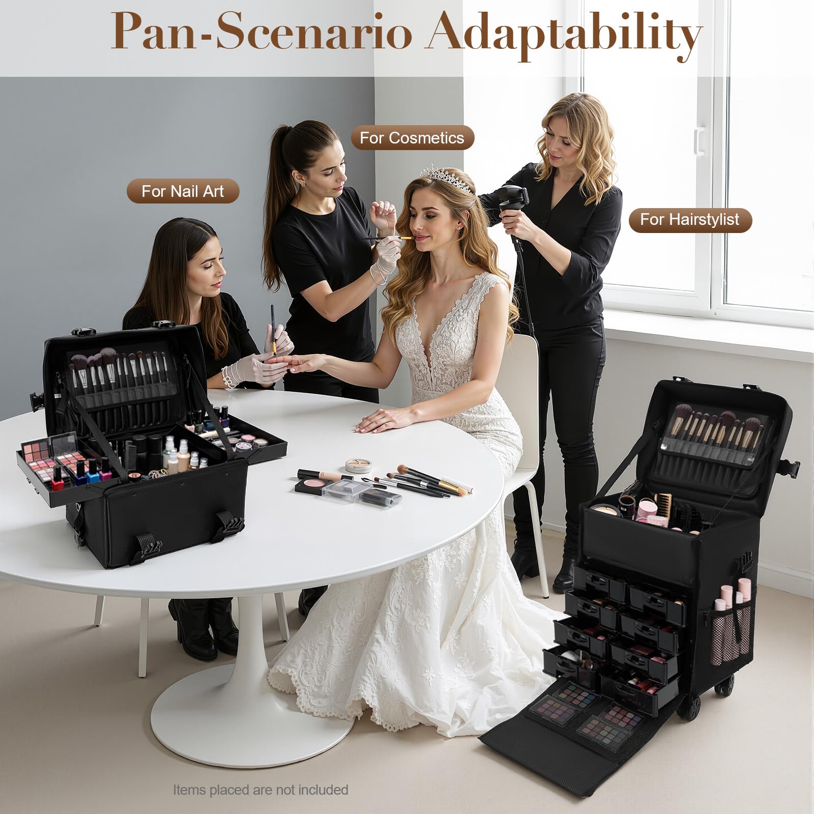 TiryyDrela Valigetta Trucco Trolley 8 Cassetti