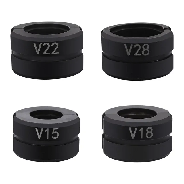 TiryyDrela set 4 ganasce crimpare V15 18 22 28 mm nero