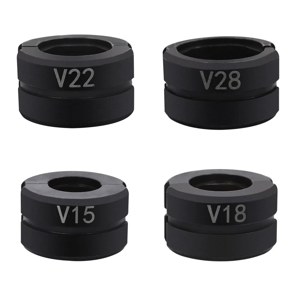 TiryyDrela set 4 ganasce crimpare V15 18 22 28 mm nero