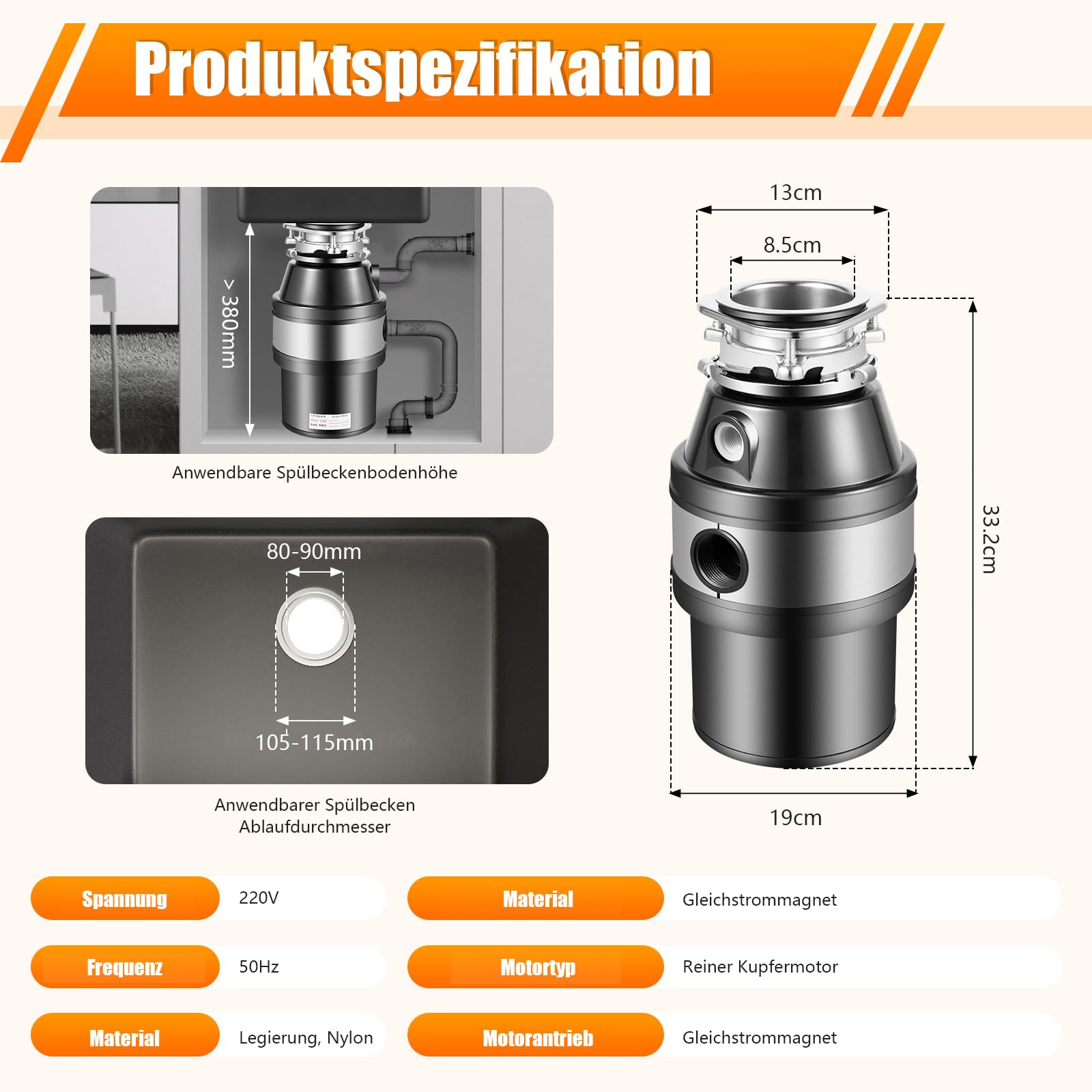 TiryyDrela Tritarifiuti Lavello 560W 1,2L