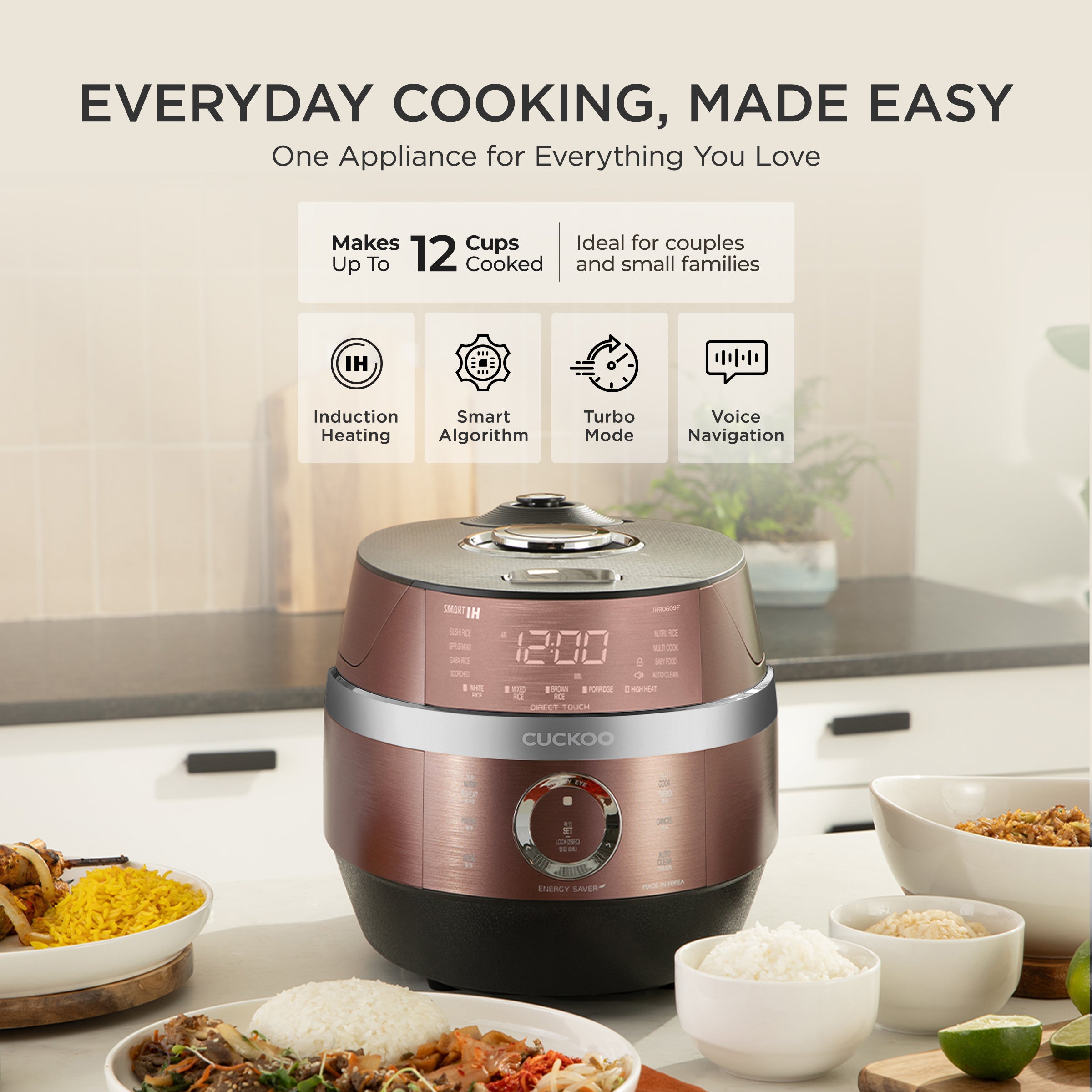 CUCKOO CRP-JHR0609F cuociriso a pressione induzione 6 tazze rame