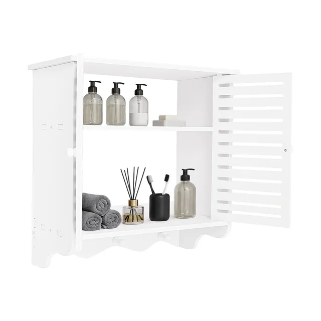 TiryyDrela Pensile Bagno Bianco 2 Livelli Parete Resistente