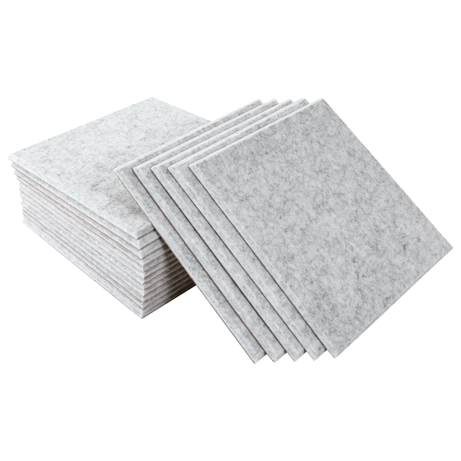 TiryyDrela Pannelli Acustici 30x30 cm Argento 18 Pezzi Fonoassorbenti