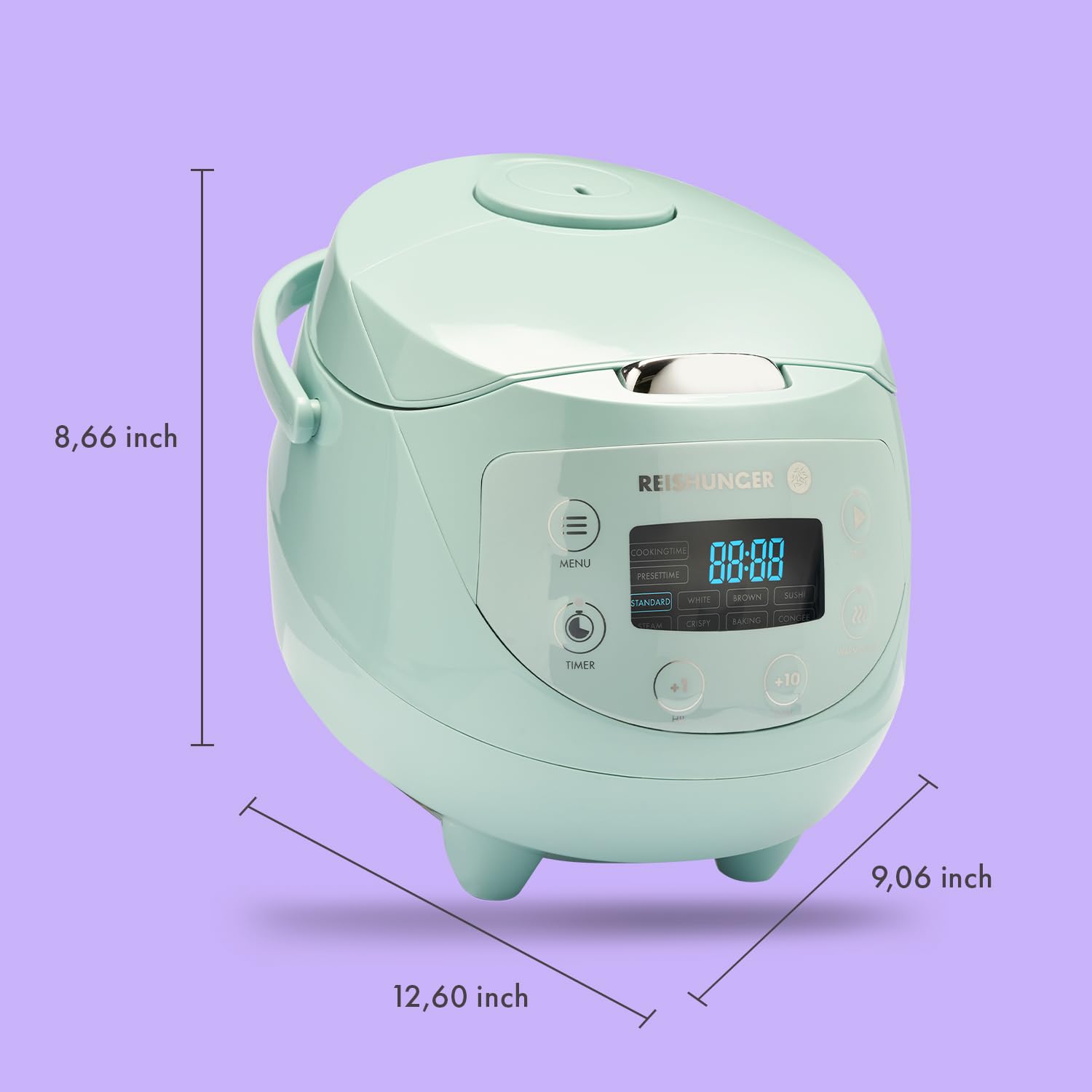 Reishunger Mini cuociriso digitale menta 8 programmi