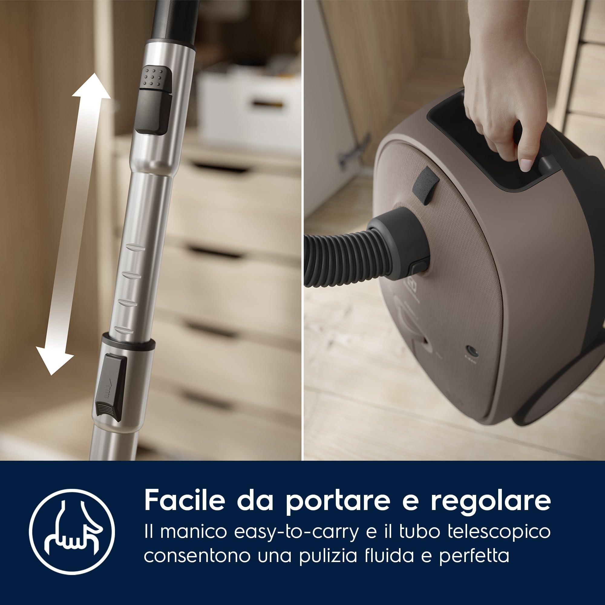Electrolux EB61C3WBL aspirapolvere con sacco marrone noce