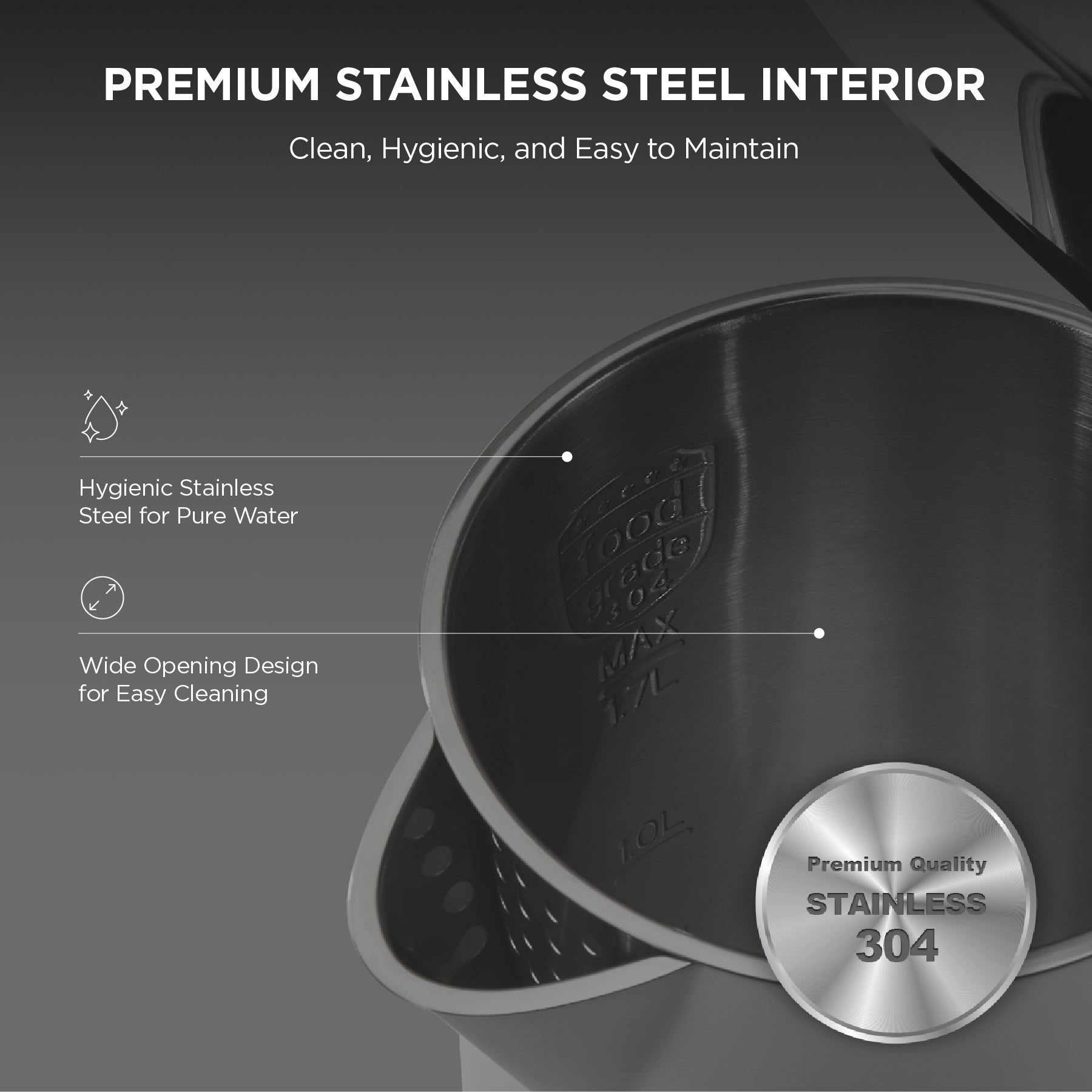Cuckoo CK-C170TB Bollitore Elettrico 1,7L Acciaio Inox