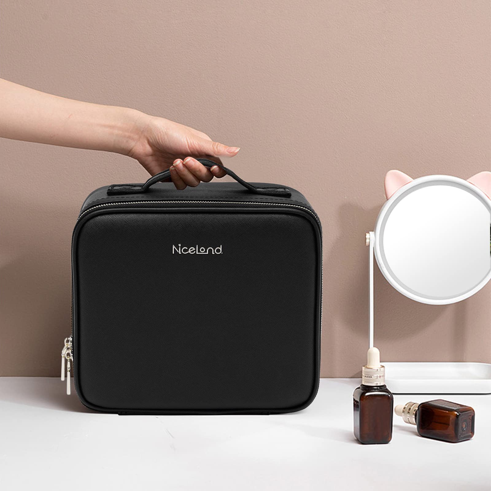 TiryyDrela Vanity Case Trucco LED 3 Colori 26x23x11 cm