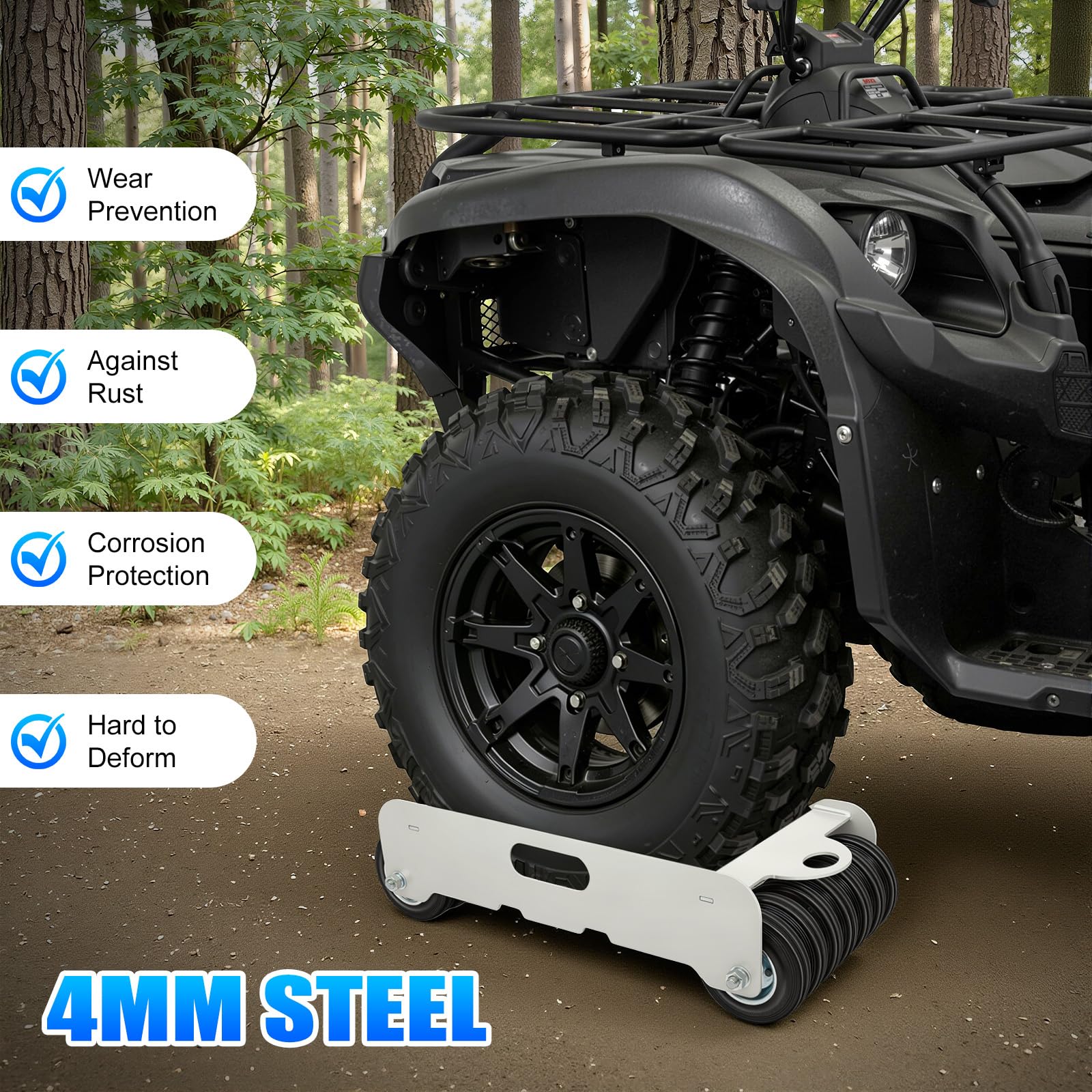 TiryyDrela carrello spostamento auto 2041 kg 61x52 cm acciaio