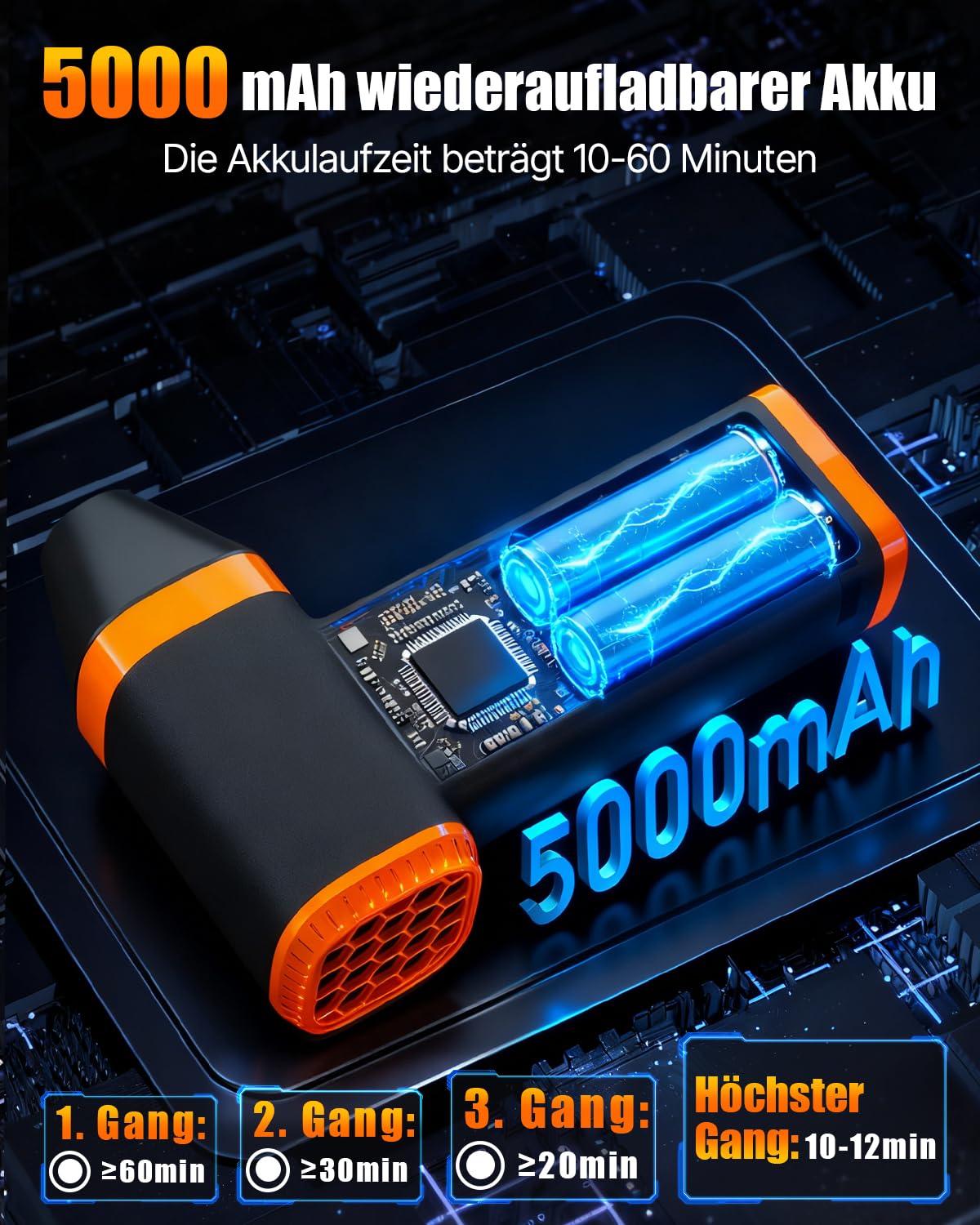 WOWDSGN 130000 RPM soffiatore portatile a batteria con indicatore