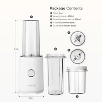 CUCKOO One-Touch CFM-D60W frullatore 500ml con 2 contenitori