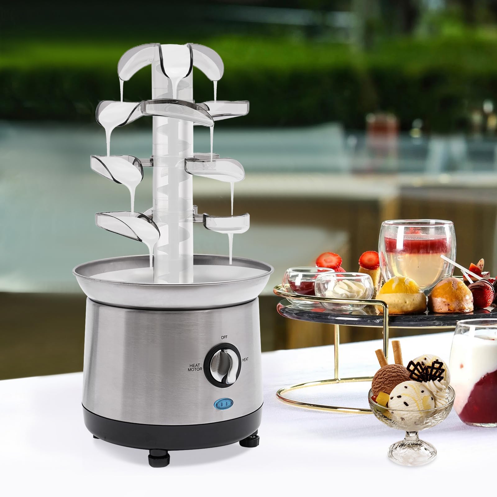 TiryyDrela Fontana Cioccolato 4 Livelli Inox 1,2 L
