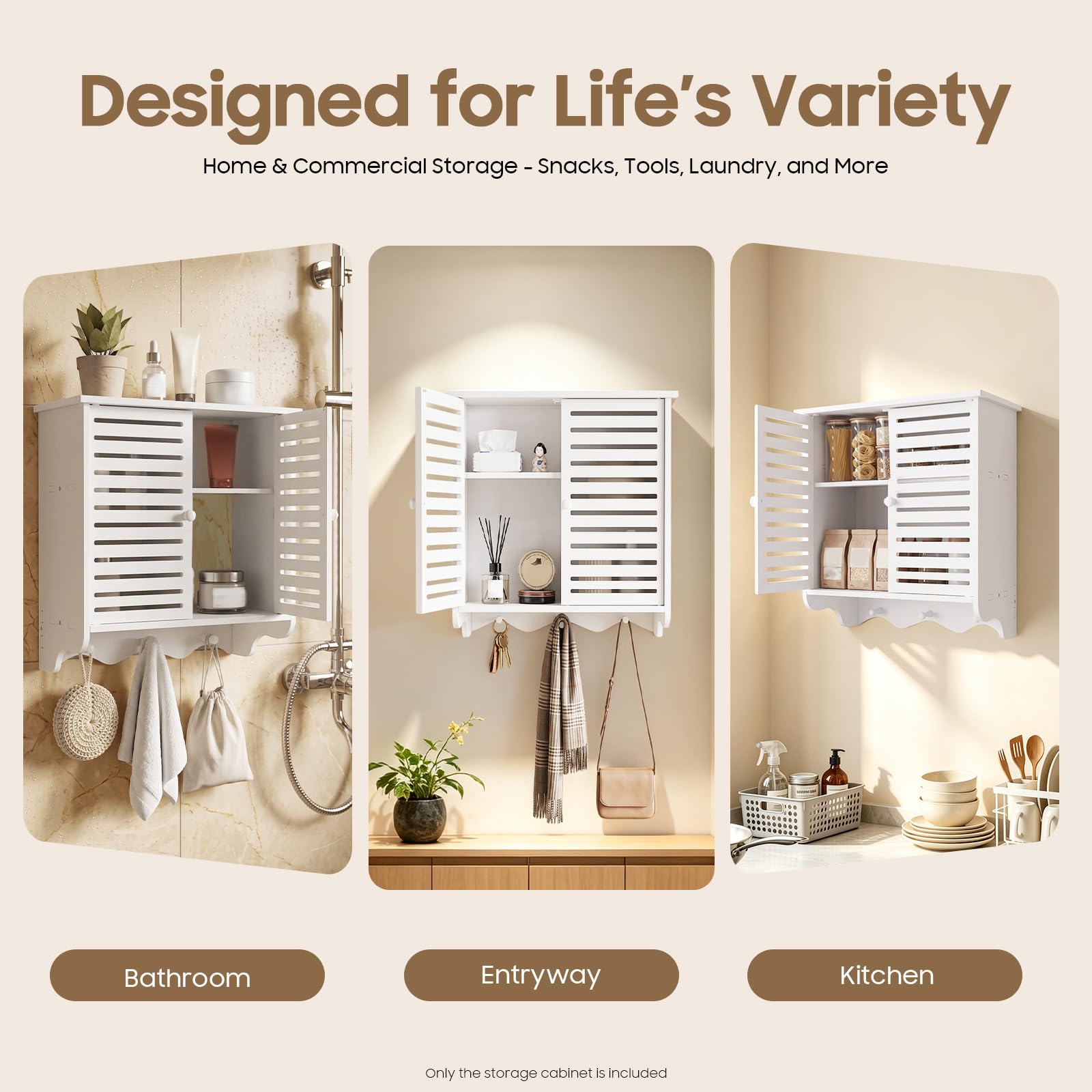 TiryyDrela Pensile Bagno Bianco 2 Livelli Parete Resistente