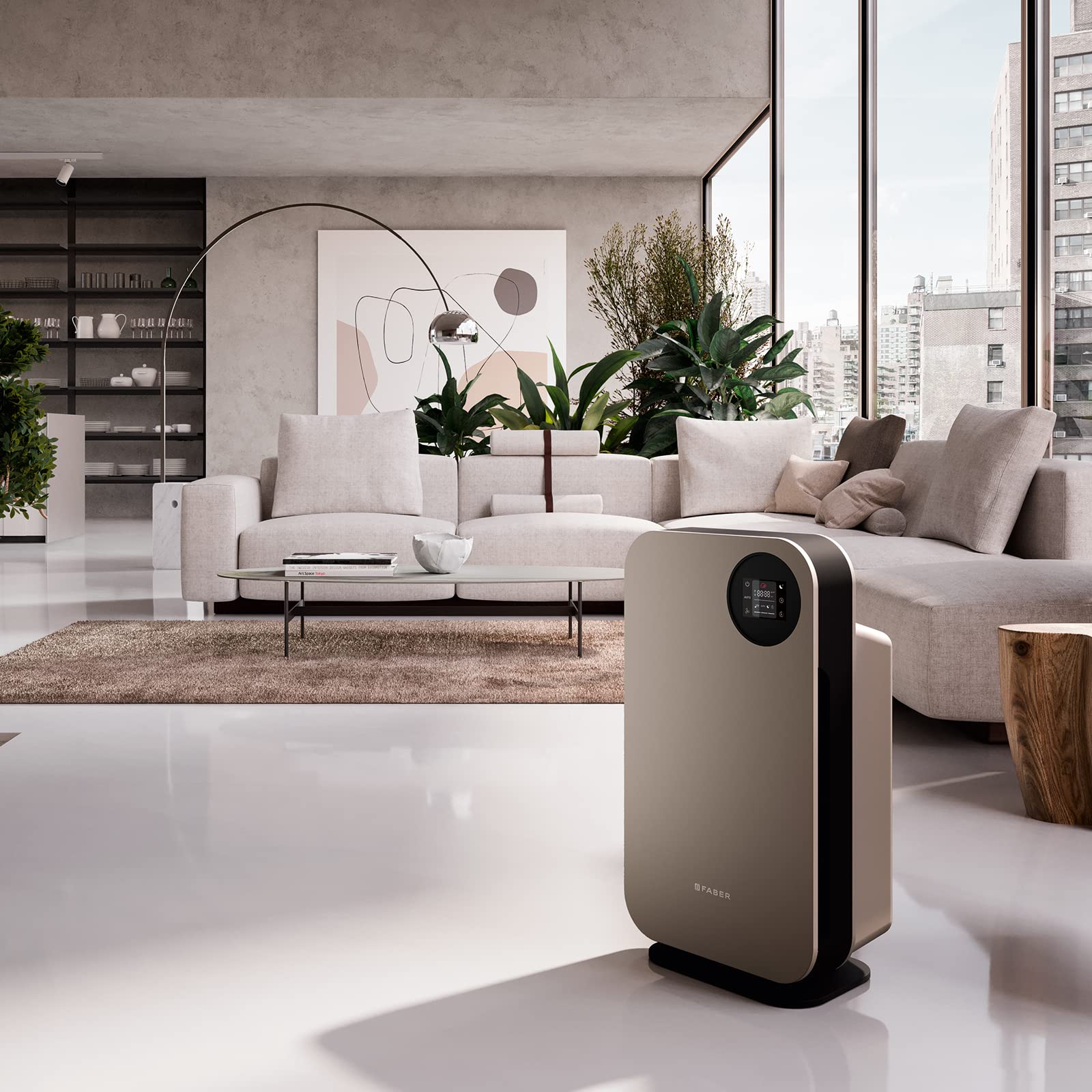 Faber AirHub Portable purificatore aria HEPA Titanium 50 mq