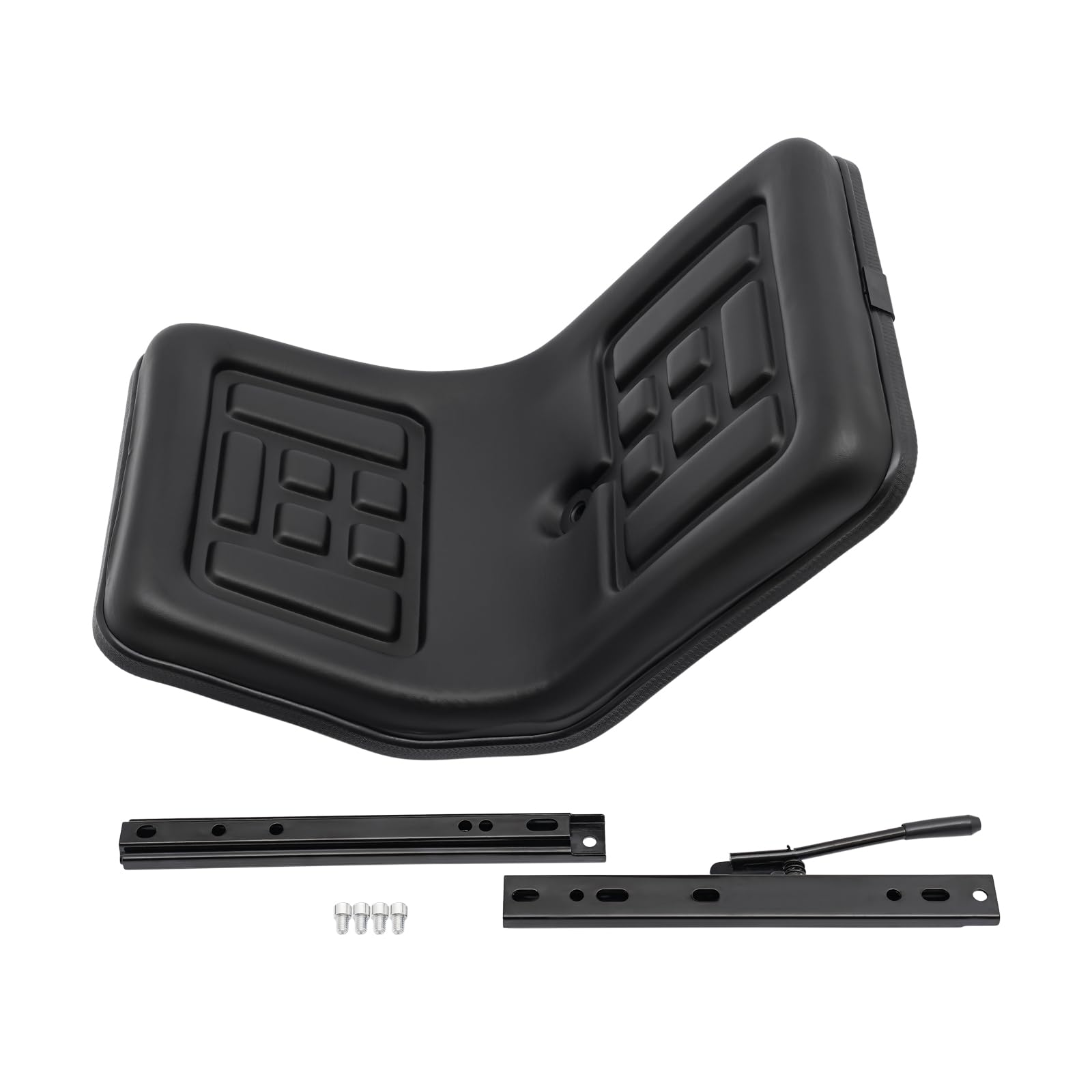 TiryyDrela Sedile Trattore Universale PVC Nero Regolabile 15 cm