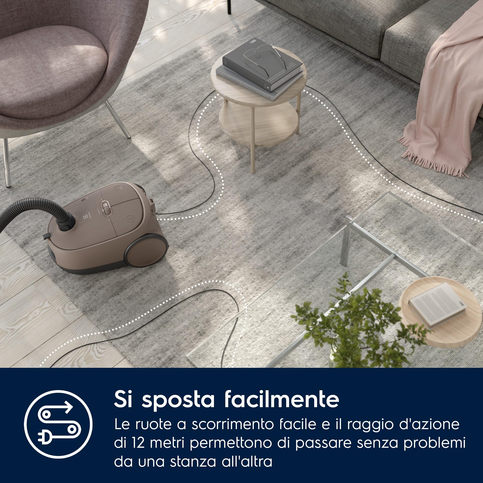Electrolux EB61C3WBL aspirapolvere con sacco marrone noce