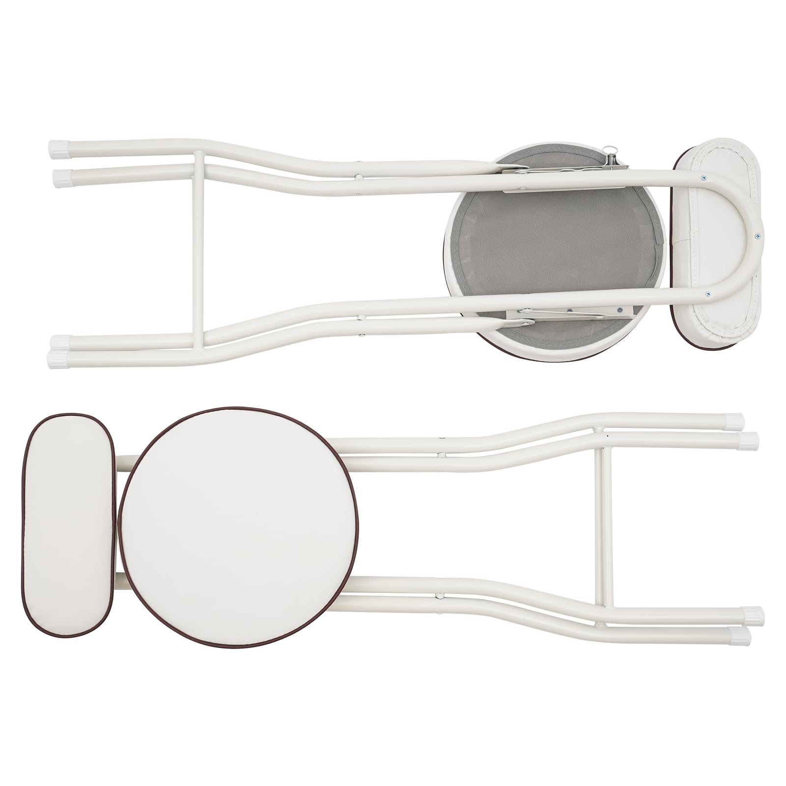 TiryyDrela Sgabello Bar Pieghevole 65 cm Set 2 Pezzi Bianco