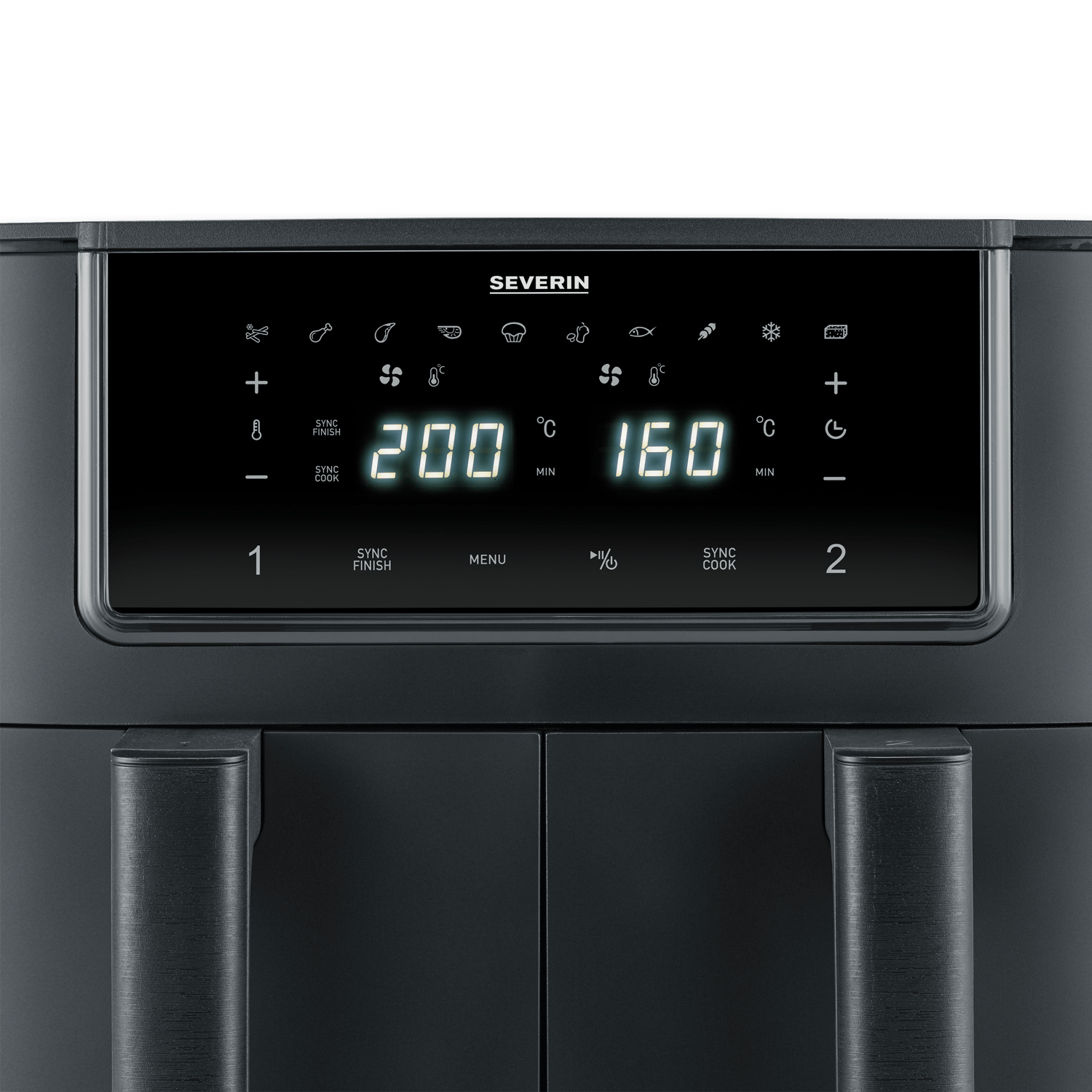 SEVO Black Line Dual friggitrice ad aria doppia 2x4 litri