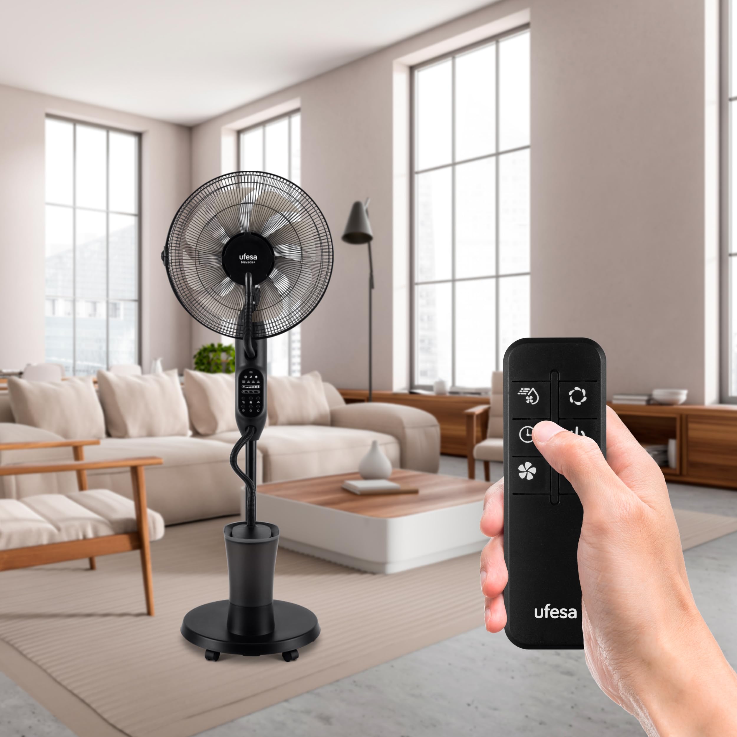 Ufesa Mist Fan VNDC ventilatore nebulizzatore 40 cm 60 W 9 velocita