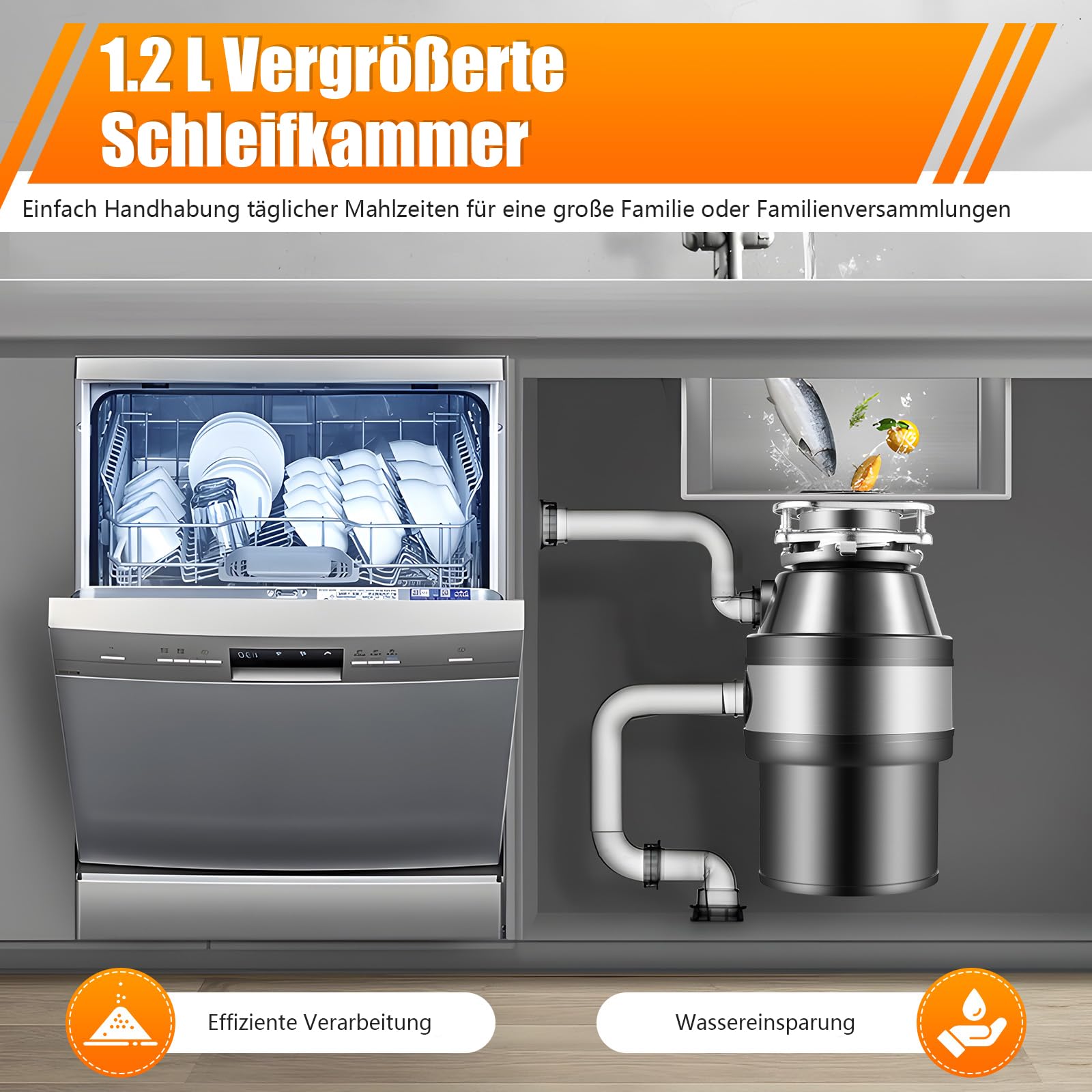 TiryyDrela Tritarifiuti Lavello 560W 1,2L