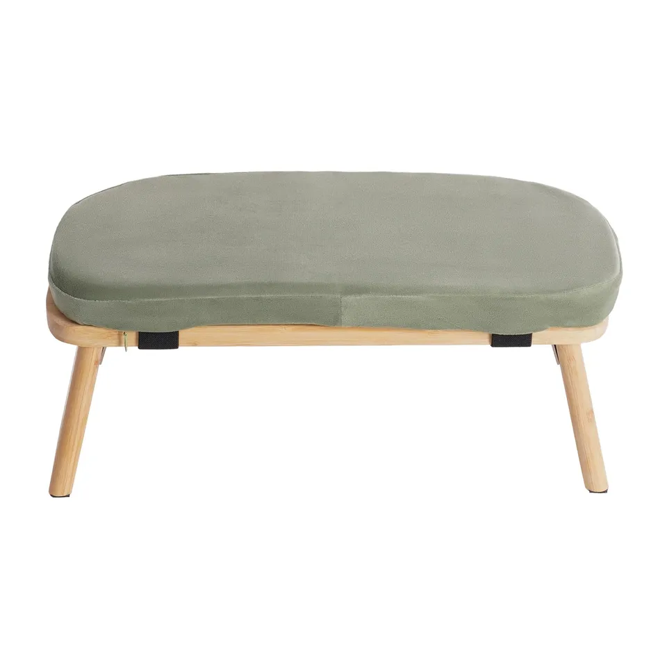 TiryyDrela Panca Meditazione Bambù Pieghevole con Cuscino 180 kg